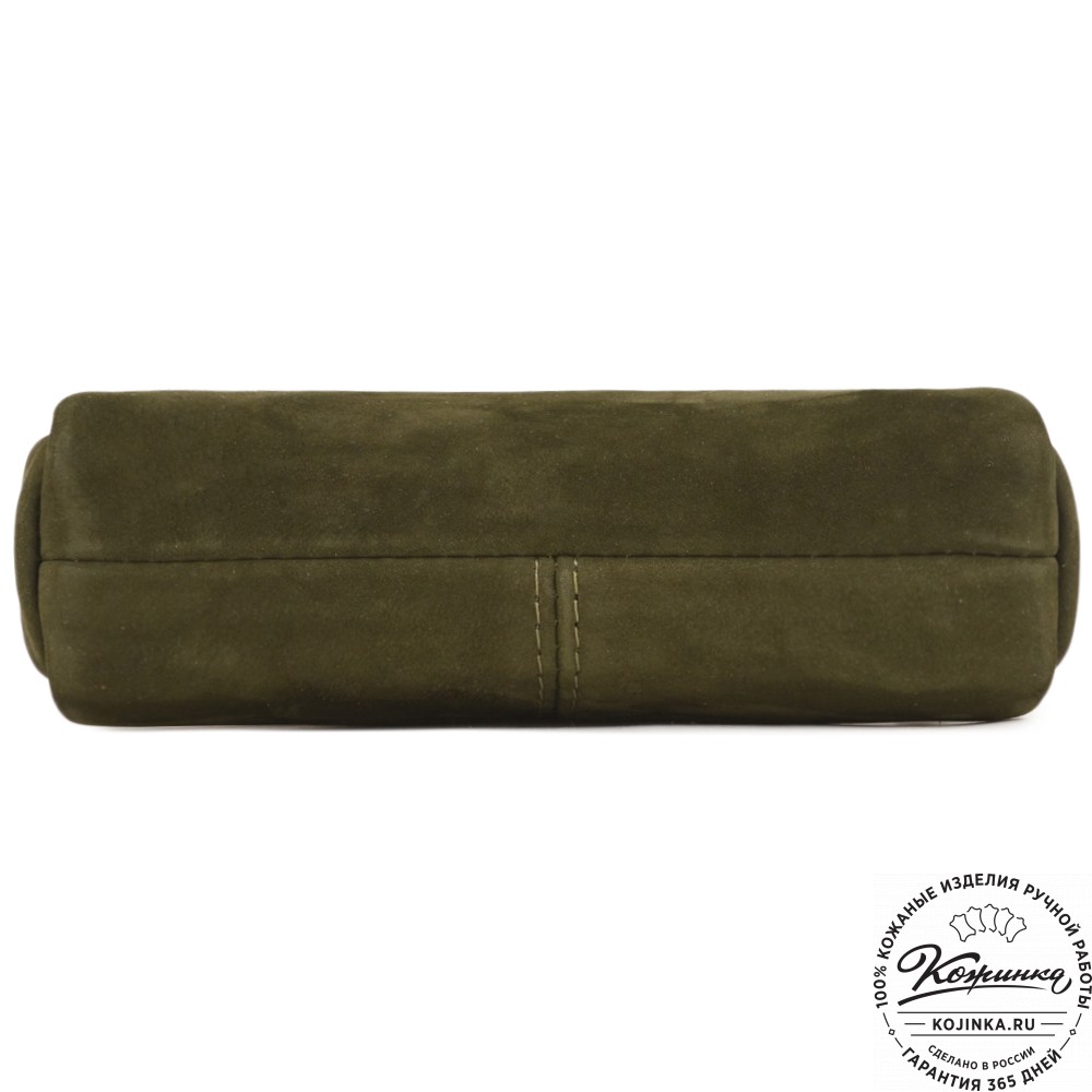  Кожаный клатч "Марта" (нубук хаки)